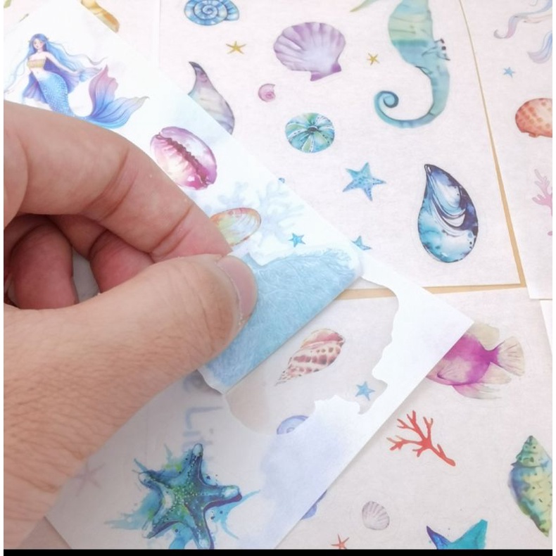 Set 6 tấm Sticker Nàng Tiên Cá - giao mẫu ngẫu nhiên