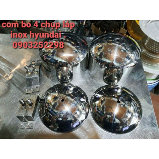 [Mã LIFEAU5SALE giảm 20k đơn 50k] bộ chụp láp inox hyundai HD450,HD65,HD72,HD99 ...