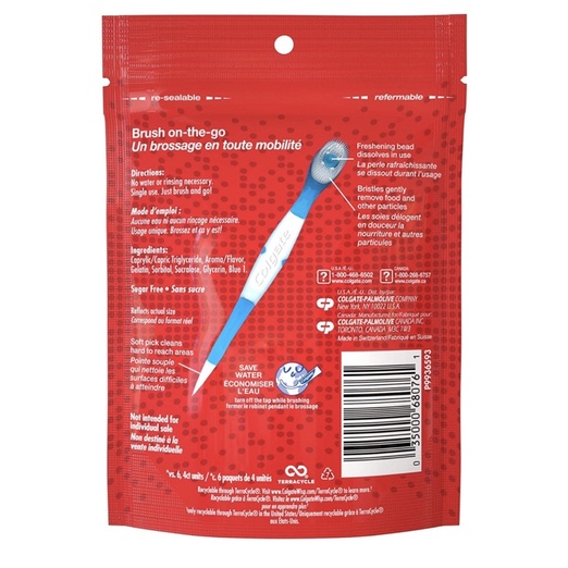 Bàn chải mini Colgate Wisp Max Fresh dùng một lần, túi 24 cây
