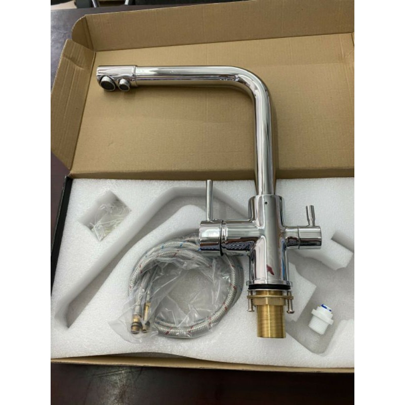 Vòi rửa chén 3 đường nước💥FREE SHIP💥 inox cao cấp, mạ crom sáng bóng, sang trọng