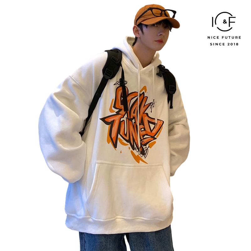 Áo hoodie IFNICEFUTURE có nón tay dài thời trang cho nam