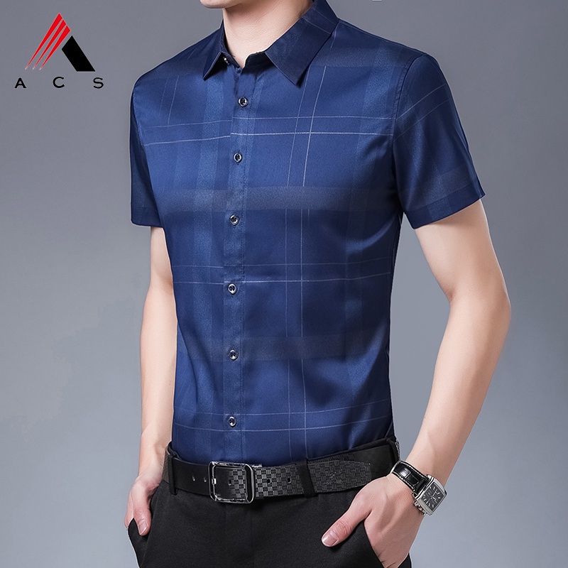 Áo Sơ Mi Ngắn Tay Kẻ Sọc Caro 4 Màu Sắc Trẻ Trung Cho Nam