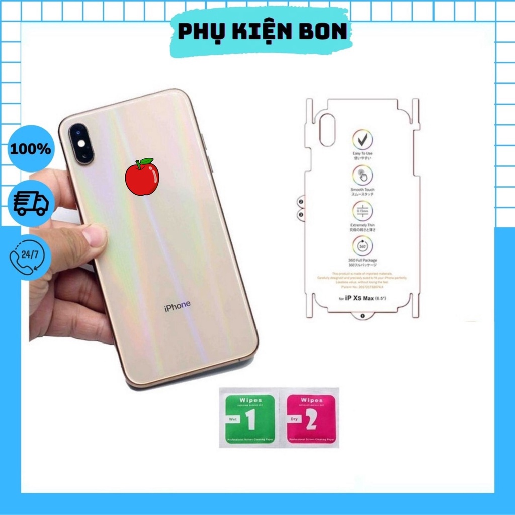 Miếng Dán Cường Lực PPF Mặt Sau Cho Điện Thoại Iphone - Tặng Kèm Bộ Giấy Lau