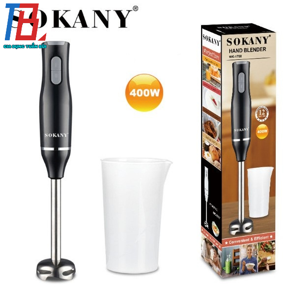 Máy xay cầm tay Sokany SK-1809 Công suất 200W đa năng xay cháo ăn dặm cho bé, chọn mẫu dưới phân loại