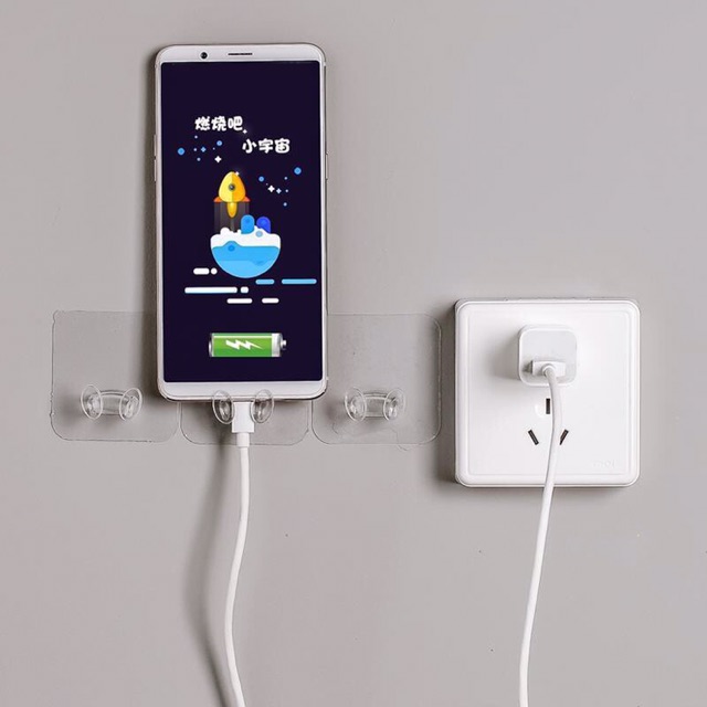 Móc dán tường kẹp dây điện , dây sạc điện thoại siêu chắc