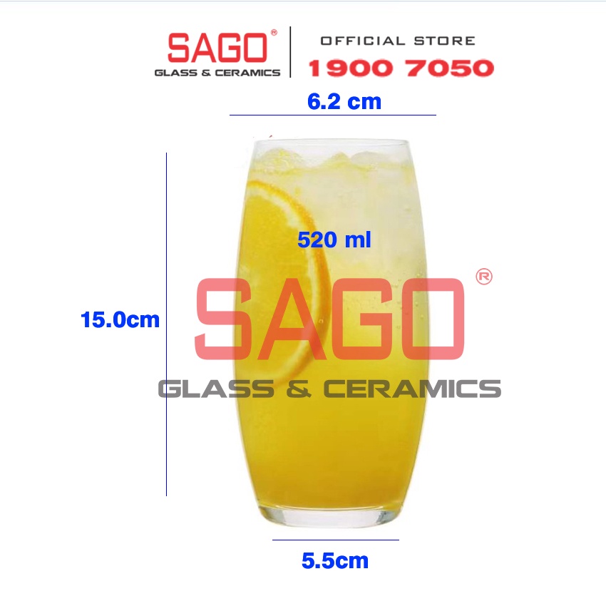 Ly thủy Tinh Pha Lê IDELITA Ivory Long Drink Crystal Glasses 520ml | Tùy Chọn Dung Tích