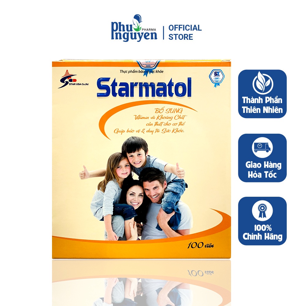 Viên Uống Bổ Sung Vitamin Khoáng Chất Tăng Cường Sức Đề Kháng STARMATOL