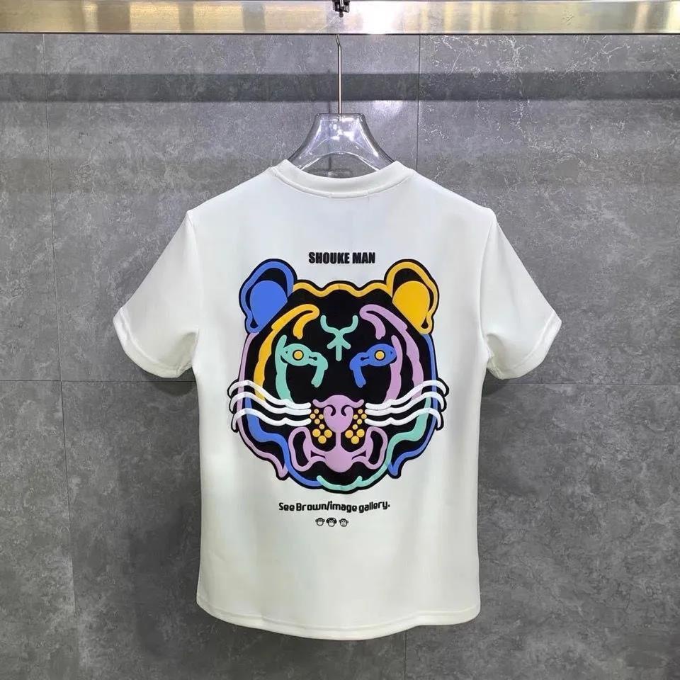Áo Thun Cotton Tay Ngắn In Hình Hổ Thời Trang Mùa Hè Cho Bé Trai
