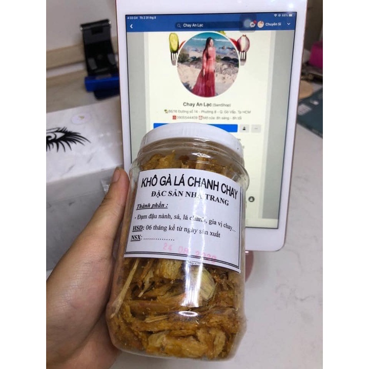 Khô gà lá chanh chay sấy giòn