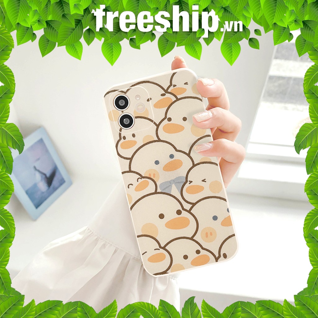 Ốp lưng iphone cạnh vuông Con vịt cute cho 6/6s/6splus/7/7plus/8/8plus/x//xs/11/12/pro/max/plus/promax e172