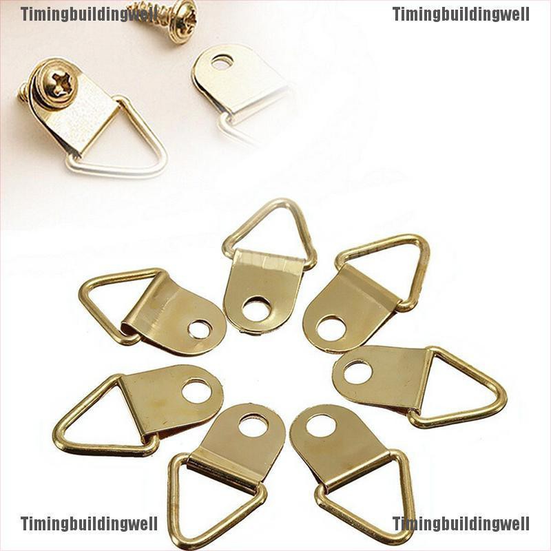 Set 20 Móc Treo Khung Ảnh Hình Tam Giác Bằng Đồng Thau Mạ Vàng