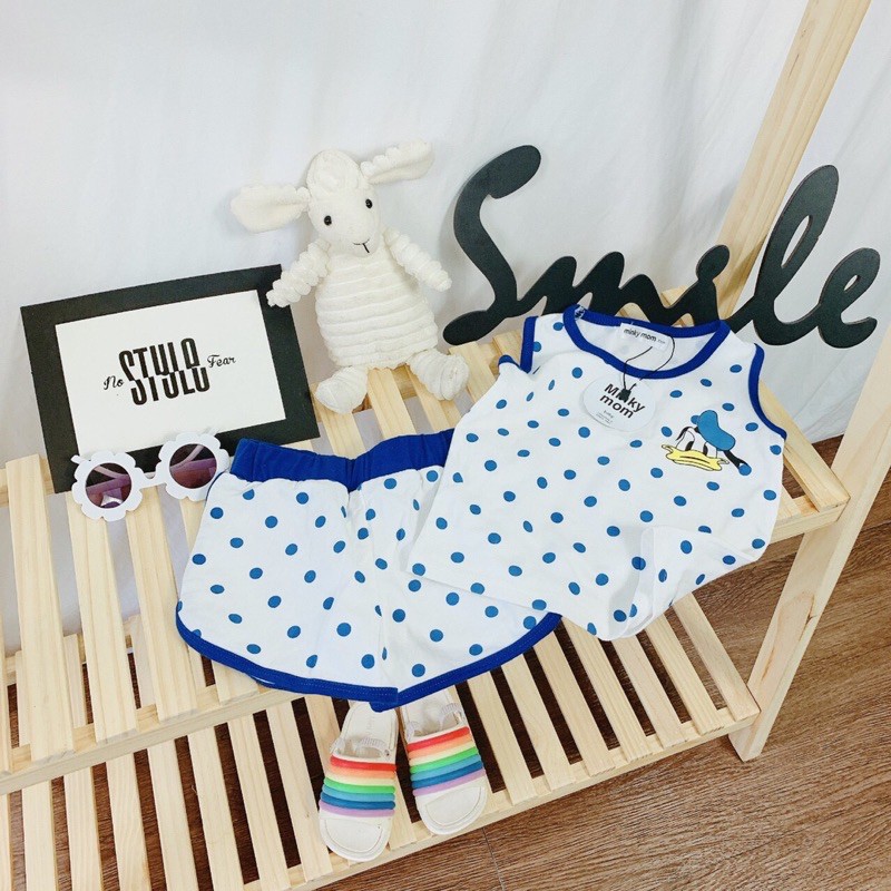 Bộ ba lỗ cho bé 9-25kg, chất cotton chính phẩm siêu đẹp