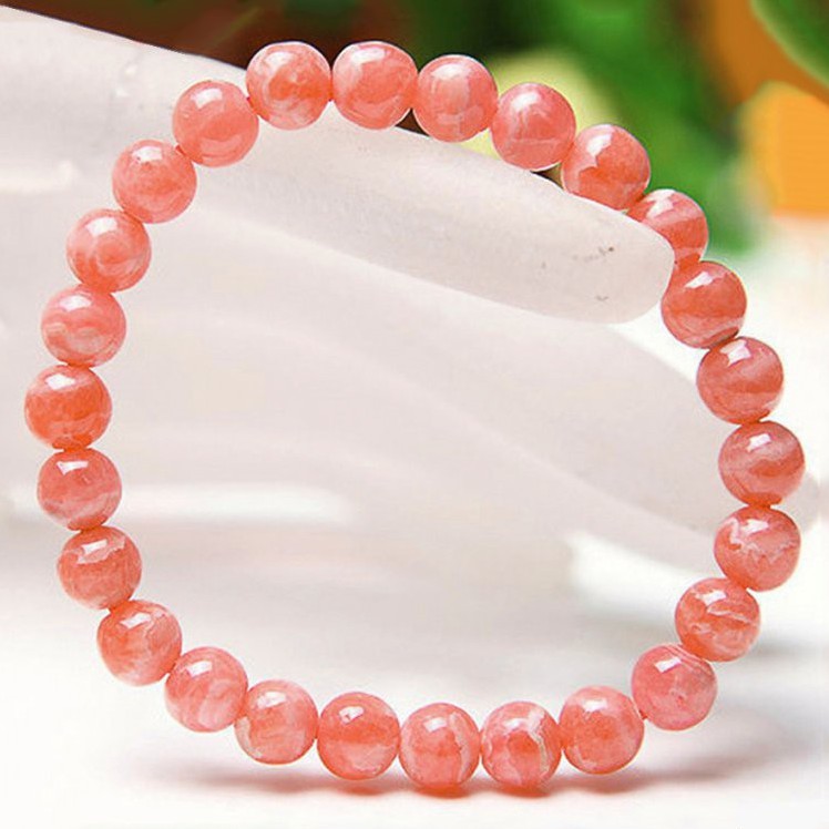 Vòng tay đá Mã Não Hoa Anh Đào Rhdochrosite - Hợp tất cả các mệnh