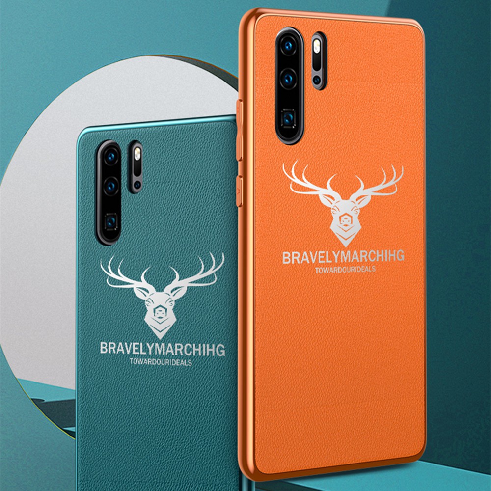 Ốp điện thoại PU viền mạ điện họa tiết đầu hươu cho Huawei MATE20 PRO MATE20X X(5G) MATE30 PRO MATE30(5G) MATE30PRO(5G) | BigBuy360 - bigbuy360.vn
