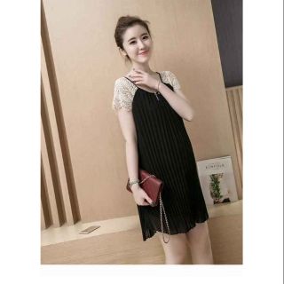 Váy bầu xếp ly dạo phố công sở