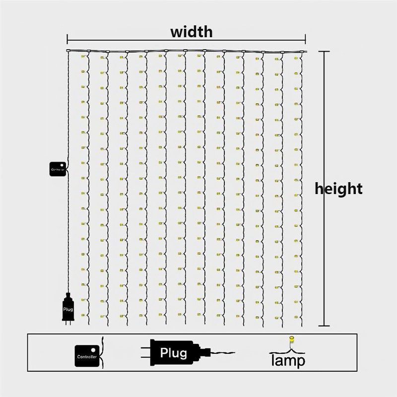 Dây đèn LED trang trí với 8 chế độ sáng