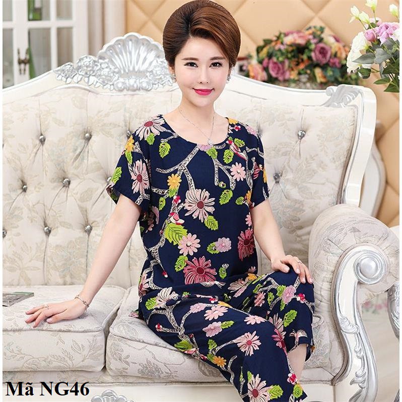 Siêu HOT Bộ đồ mặc nhà cho người trung niên, người lớn tuổi quà tặng độc đáo cho mẹ yêu chào hè