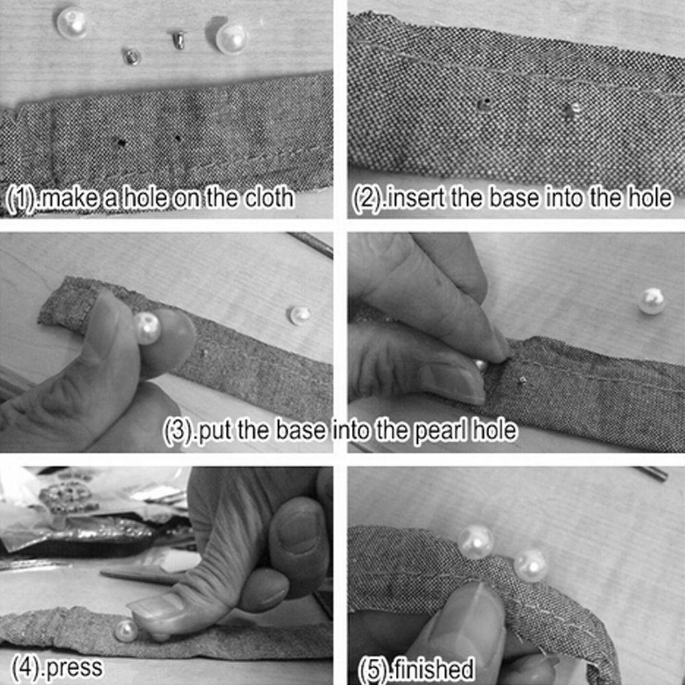 Đinh Tán Màu Trắng Cỡ 6mm Chuyên Dụng Cho Trang Trí Quần Áo / Túi Xách