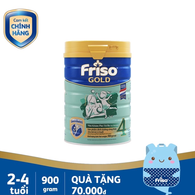 [Tặng Balo cá voi]Sữa Friso gold số 4 900g