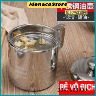 Ca lọc cặn dầu ăn,mỡ inox 304 1,2 lít - monacostore