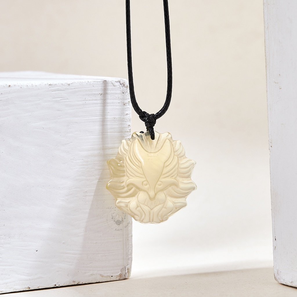 Mặt Đá Hồ Ly Thach Anh Vàng Thiên Nhiên