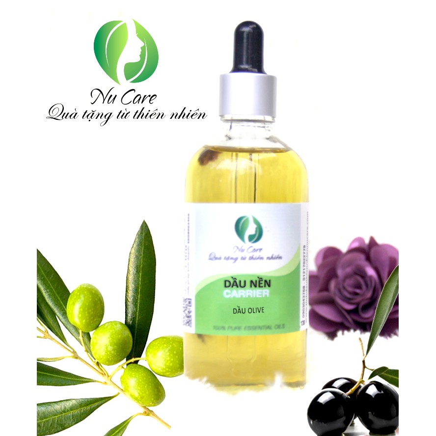 Dầu Olive NuCare nguyên chất làm dầu nền massage dưỡng tóc, dưỡng ẩm toàn thân