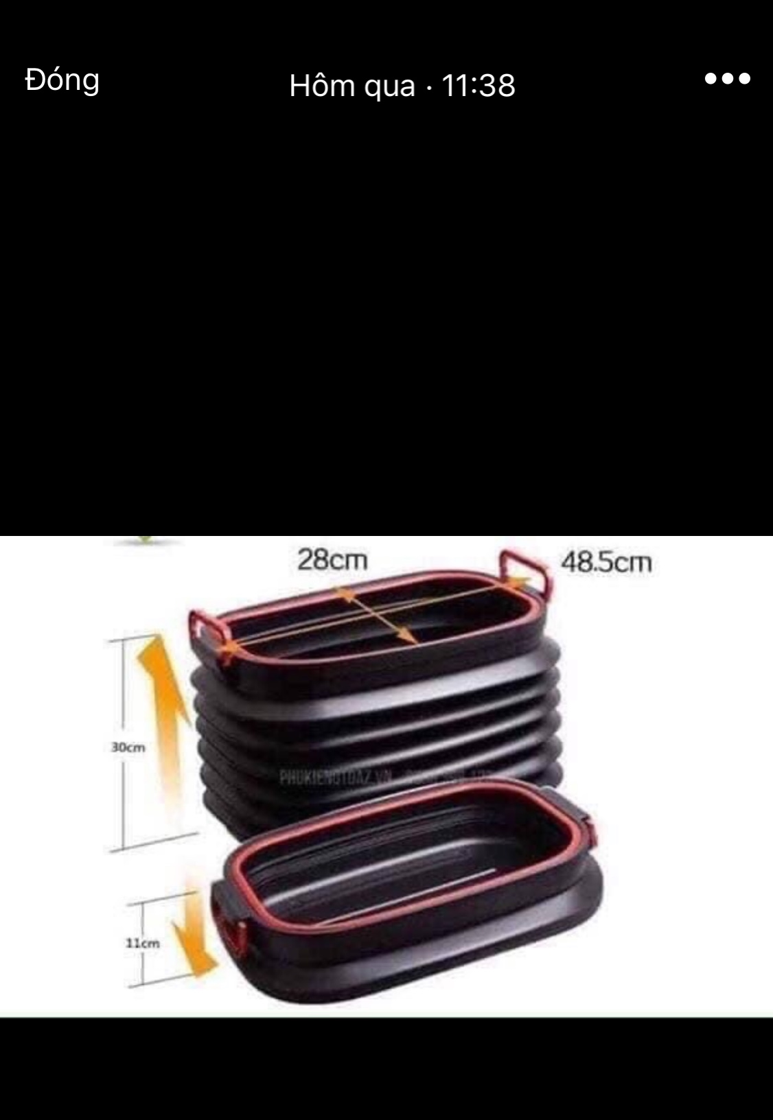 Thùng nhựa gấp gọn đựng đồ ô tô tiện dụng -  Thùng để đồ trên xe hơi nhỏ gọn - Dung tích 40L