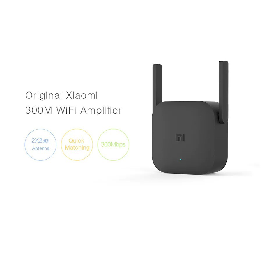 ●✥♠Bộ khuếch đại sóng WiFi Xiaomi băng thông 300mbps thiết kế 2 Ăng-ten chất lượng cao