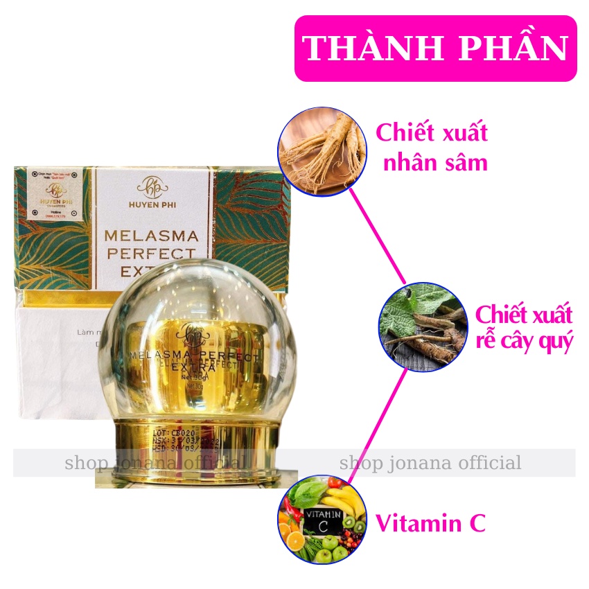 Kem Nám Huyền Phi - Sạch Nám Tàn Nhang Dưỡng Da Trắng Sáng Đều Màu - Không Bào Mòn Da