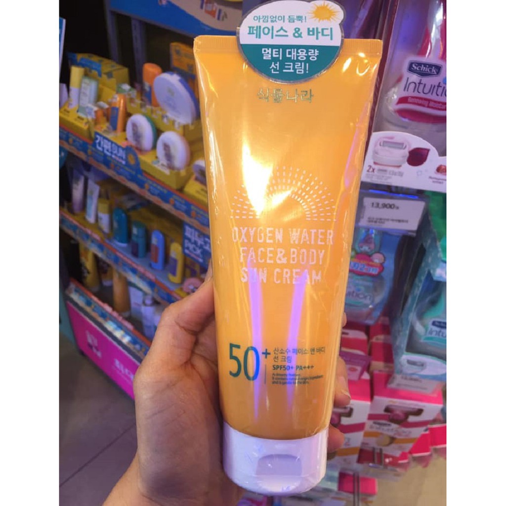 [ Chính Hãng ] Kem Chống Nắng Oxygen Water Face &amp; Body Sun Cream Hàn Quốc, Tuýp * 200ml, Giúp Bảo Vệ Da Khi Đi Nắng
