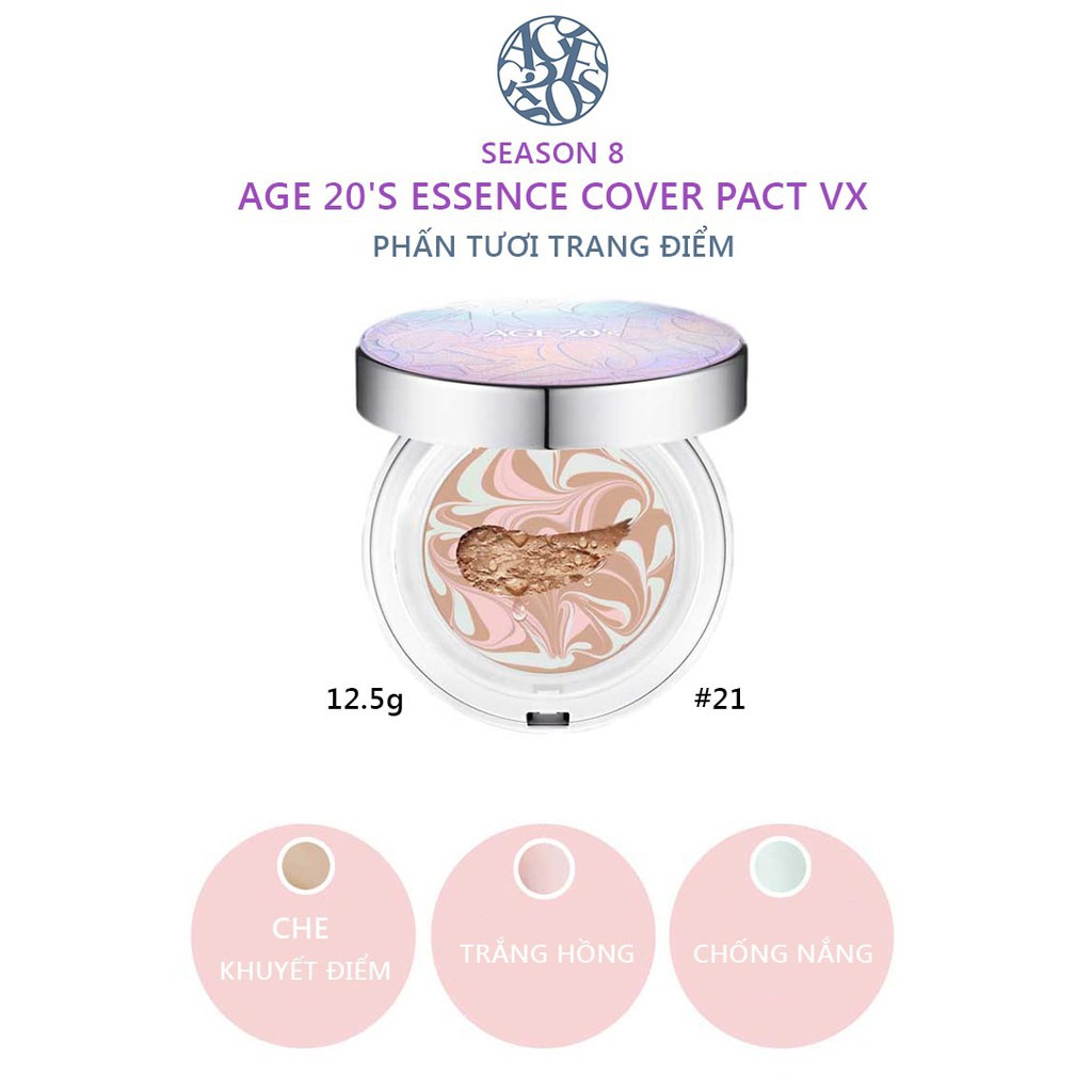 [Mã LT20 giảm 20K đơn 150K] Phấn Tươi S8 Age 20’s Essence Cover Pact 12.5gr | BigBuy360 - bigbuy360.vn