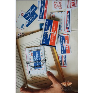 HỘP STICKER LABEL 60 MIẾNG- mẫu air mail