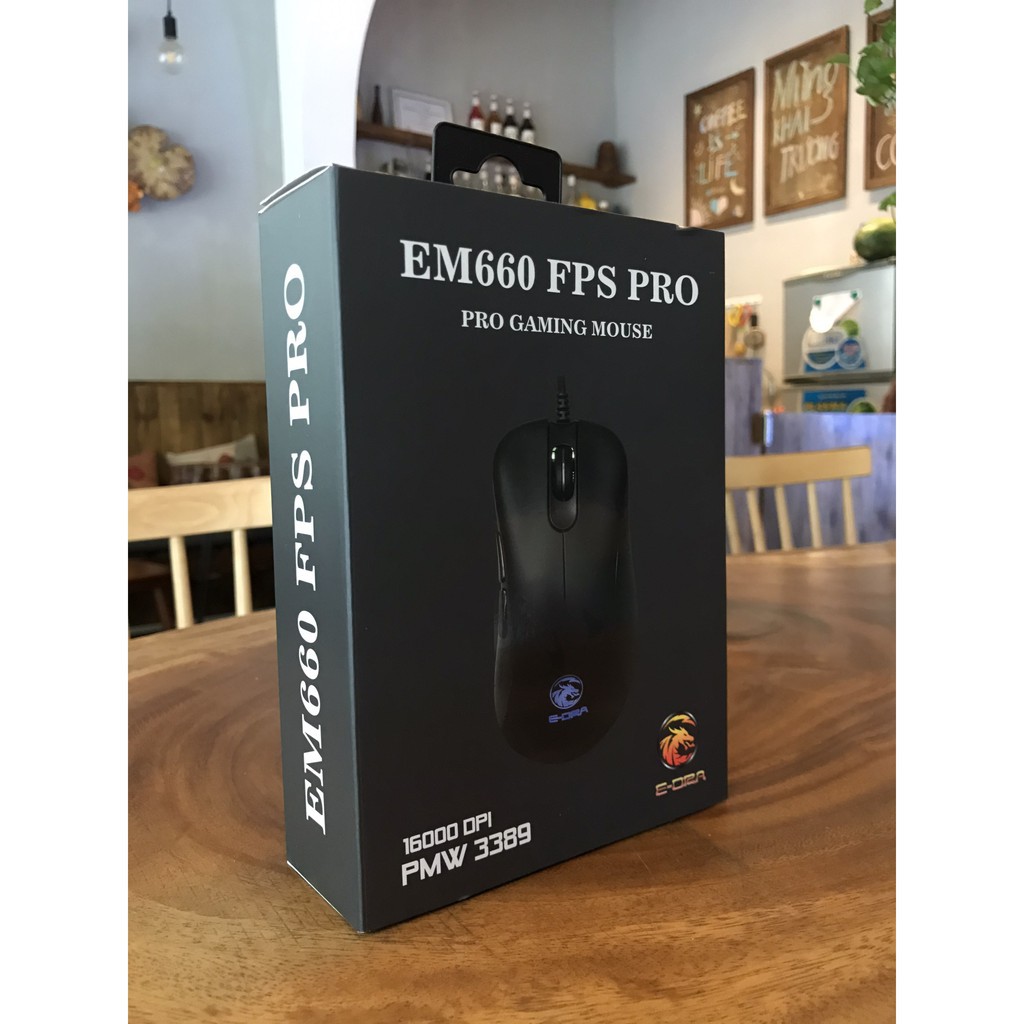 Chuột Gaming E-Dra EM660 Pro FPS ( LED RGB, 16000 DPI, Phần mềm tùy chỉnh ) - Bảo hành 24 tháng