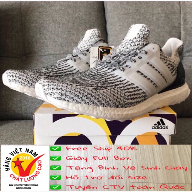 [Free Ship 40K] Giày Ultra Boost 3.0 Oreo full box dành cho nam nữ