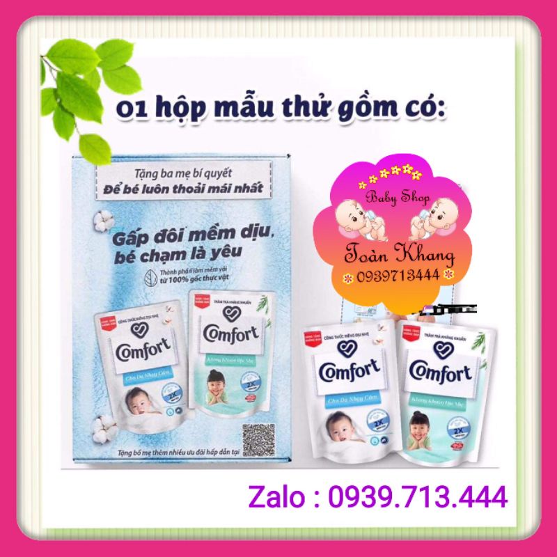 ♨️BỘ 2 GÓI NƯỚC XẢ COMFORT DA NHẠY CẢM (GÓI 120ML)