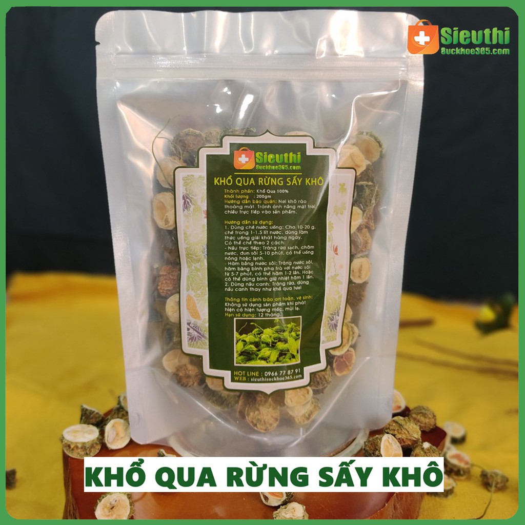 Khổ Qua Rừng Sấy Khô Hỗ Trợ Tiểu Đường Hạ Huyết Áp Bịch 500G