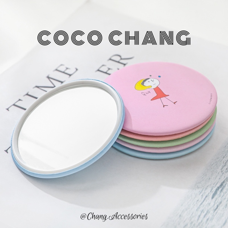 Gương mini cầm tay hình tròn, gương nhỏ cầm tay trang điểm, nhỏ gọn tiện lợi, kích thước 7cm- Cocochang shop