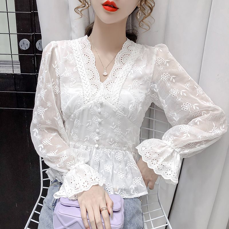 HÀNG ORDER NHẬP KHẨU KHOẢNG 2 - 3 TUẦN_Áo sơ mi hoa phối ren_Chát ib với shop trc khi đặt hàng