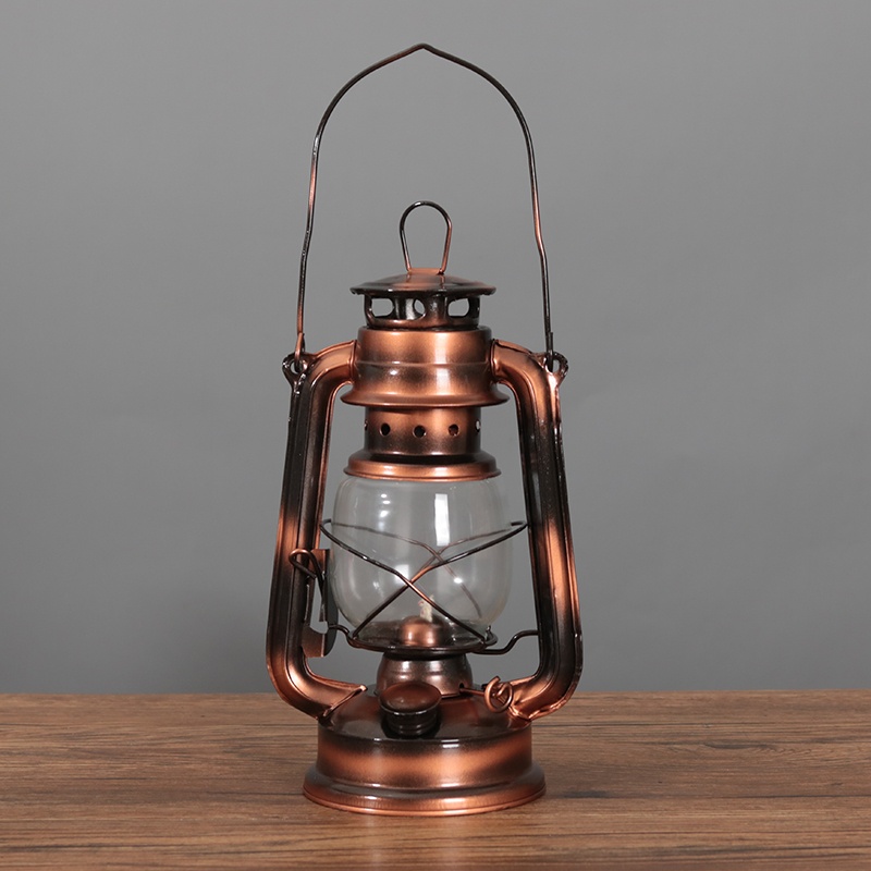 Đèn Dầu Bão, Đèn Măng Xông Cắm Trại Dã Ngoại Trang Trí Cổ Điển Size 23.5cm
