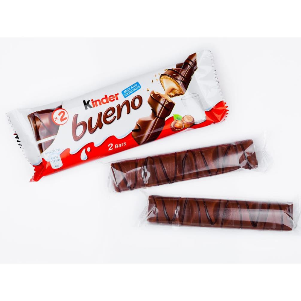 [SỈ LỐC 30 GÓI] Bánh Chocolate Nhân Hạt Dẻ Kinder Bueno Đậm Vị Chocolate Hạt Dẻ Thơm Béo