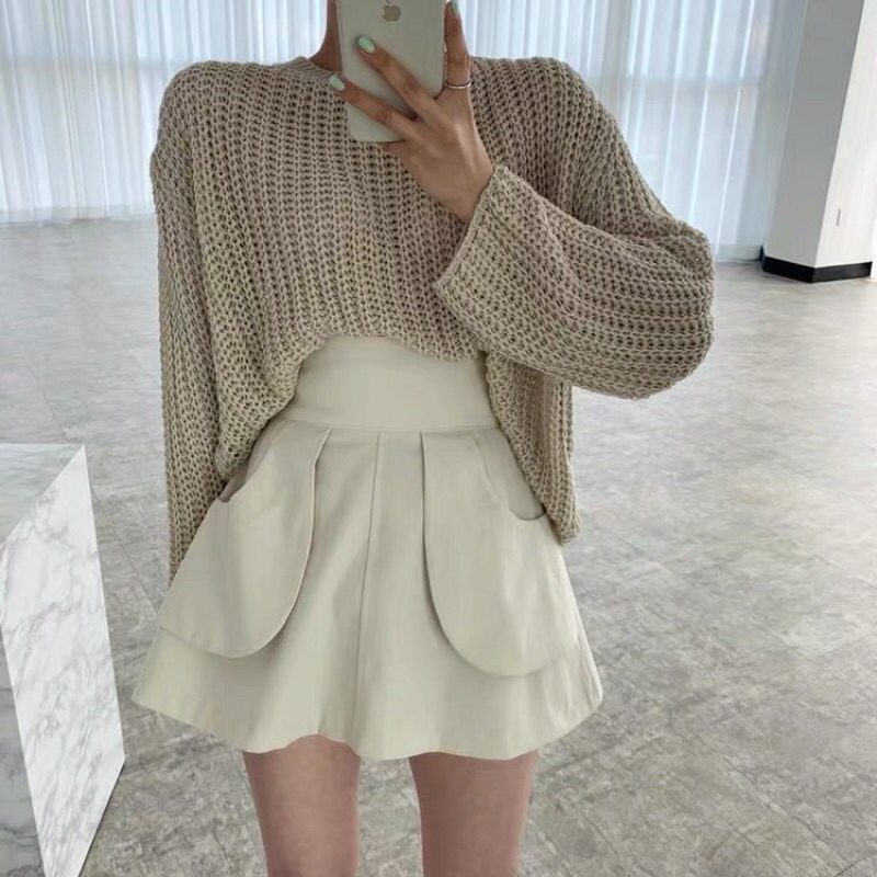Set váy Kèm áo len Dệt Kim Cao Cấp Nữ tính dành Cho Nữ