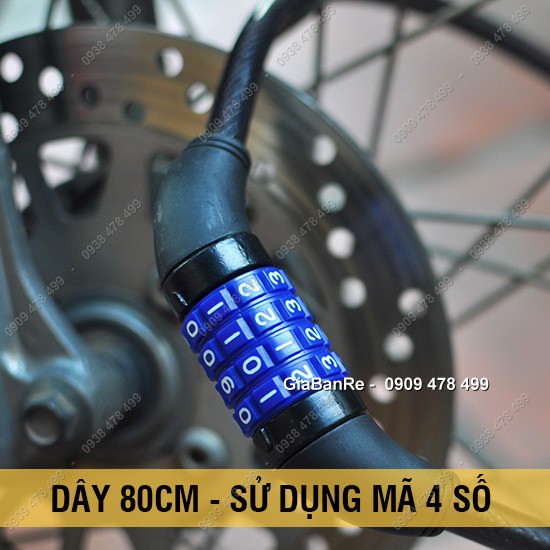 DÂY KHÓA CÁP XOẮN CHỐNG CẮT TONYON /ALEX DÙNG MÃ SỐ LOẠI TỐT - 6132