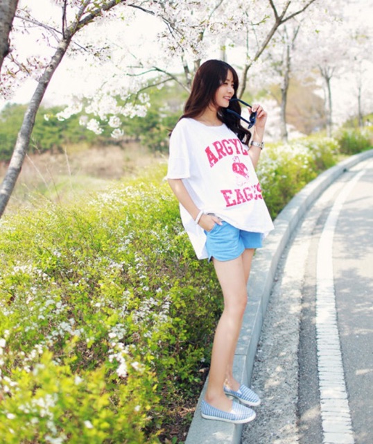 Quần sooc bầu Denim -QB007