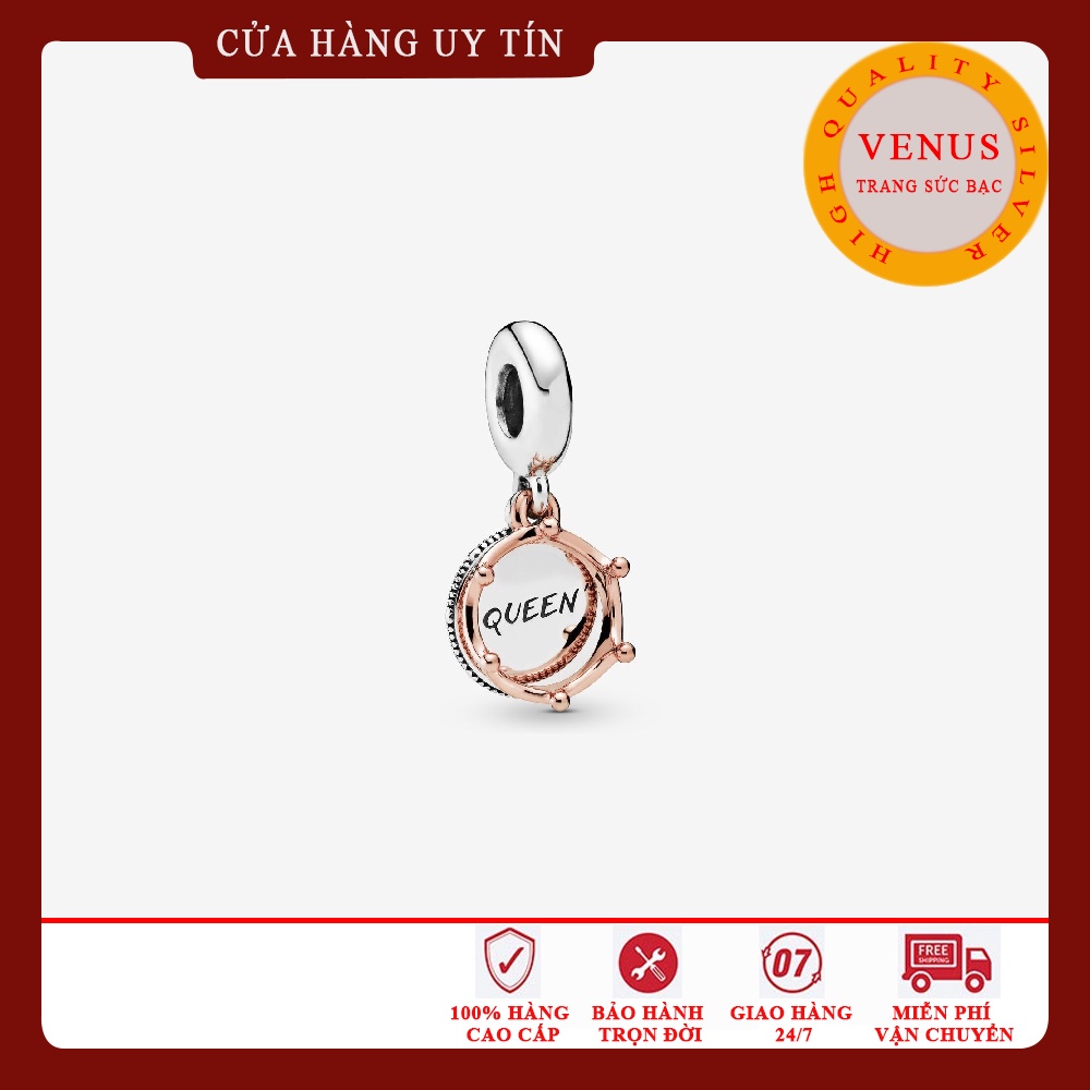 [Charm bạc 925 cao cấp] Charm treo Queen vương miện- Mã sản phẩm VENUSQEN