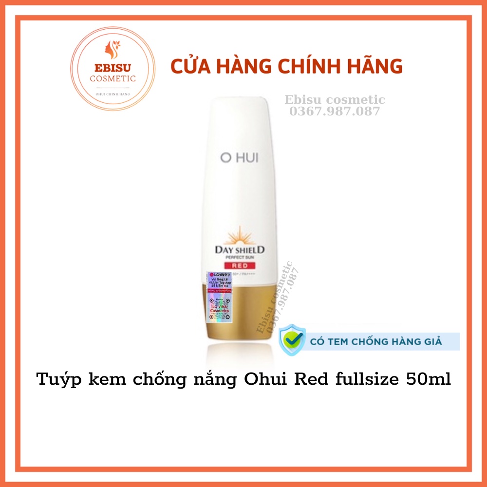 Tuýp kem chống nắng Ohui Red fullsize 50ml_dành cho làn da bị nhăn, ửng đỏ và dễ tổn thương