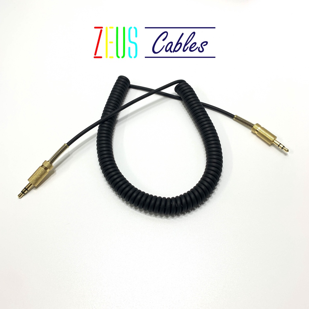 Dây Cáp Âm Thanh 3.5mm Thay Thế Cho Loa Marshall, Dây Cáp Âm Thanh Audio Lò Xo 2 Đầu 3.5mm