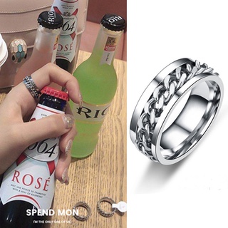 Nhẫn Mở Nắp Chai Dạng Dây Xích Xoay Được Chất Liệu Thép Không Gỉ Cao Cấp