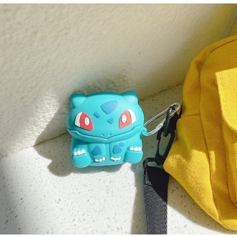 Vỏ Bảo Vệ Hộp Sạc Tai Nghe Airpods 1/2/Pro Bằng Silicon Họa Tiết Hoạt Hình Pokemon 3D Dễ Thương