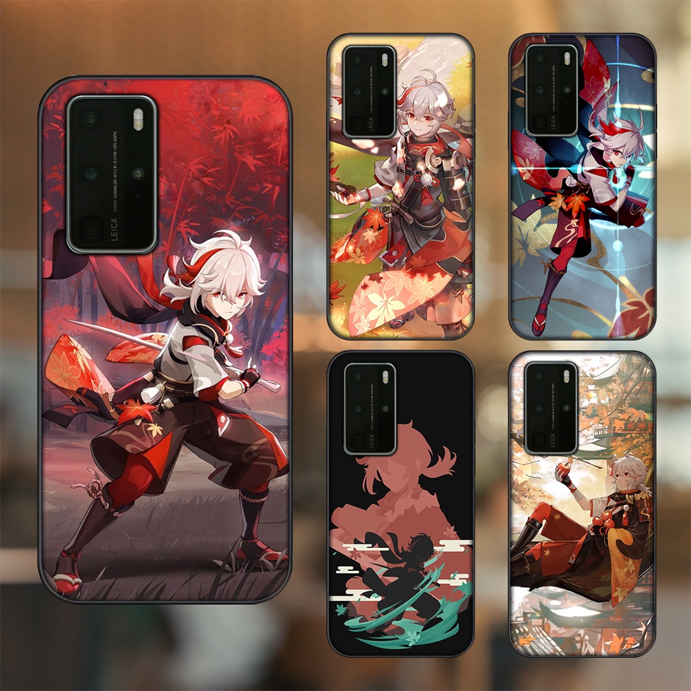 Ốp lưng Huawei P40 Pro viền đen in hình Kazuha Genshin Impact