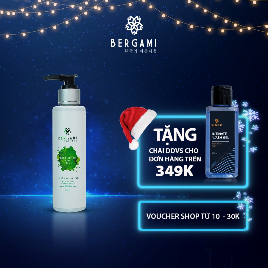 [Tặng mặt nạ giấy] ❣️FREESHIP❣️ Gel Tẩy Tế Bào Chết Trà Xanh Nha Đam BERGAMI